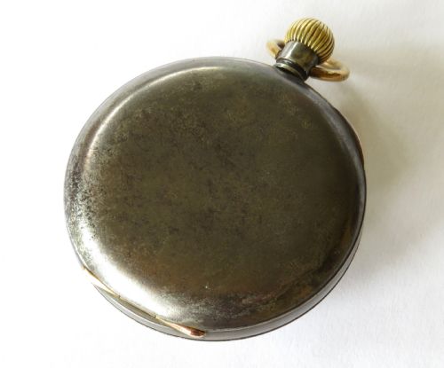 ANTIQUE OMEGA GUN METAL POCKET WATCH LIMERICK - ADDITIONAL PHOTO 6