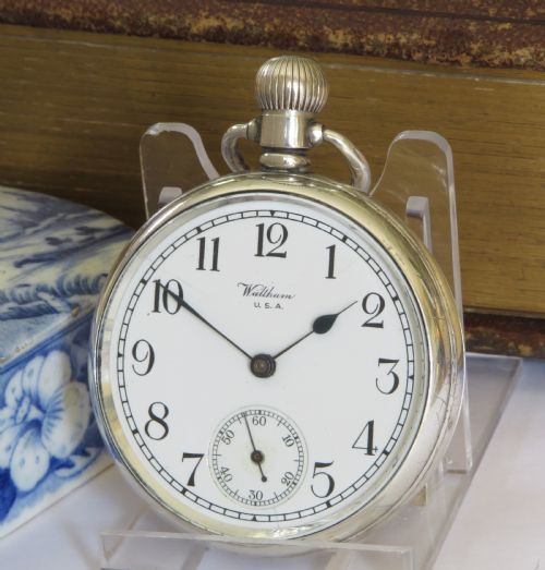 Antique Silver Waltham Pocket Watch, 1912