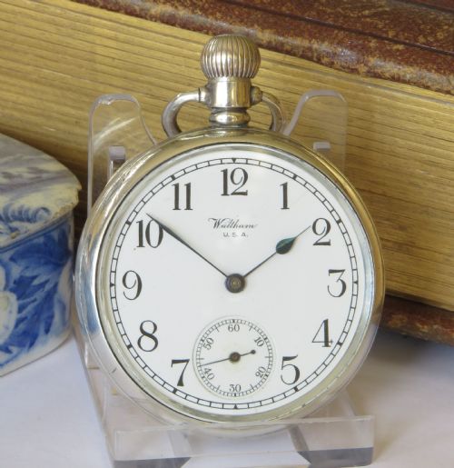 fig 1. Antique silver Waltham pocket watch, 1912