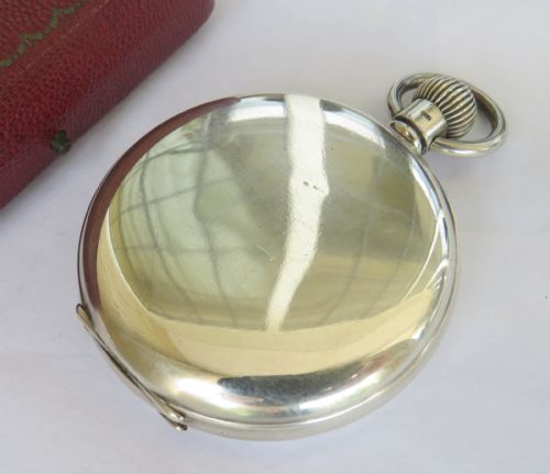 SILVER CYMA POCKET WATCH J W BENSON 1933 - ADDITIONAL PHOTO 4