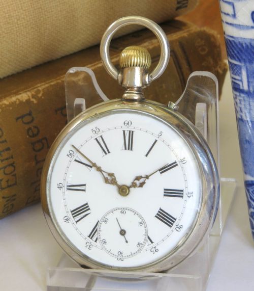 Antique Silver Longines Pocket Watch, 1883