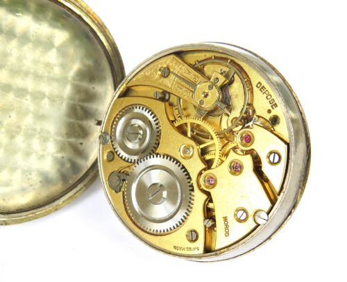1920S HOROS POCKET WATCH AND CHAIN - ADDITIONAL PHOTO 1