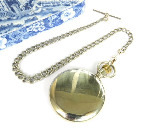 1920S HOROS POCKET WATCH AND CHAIN - ADDITIONAL PHOTO 2