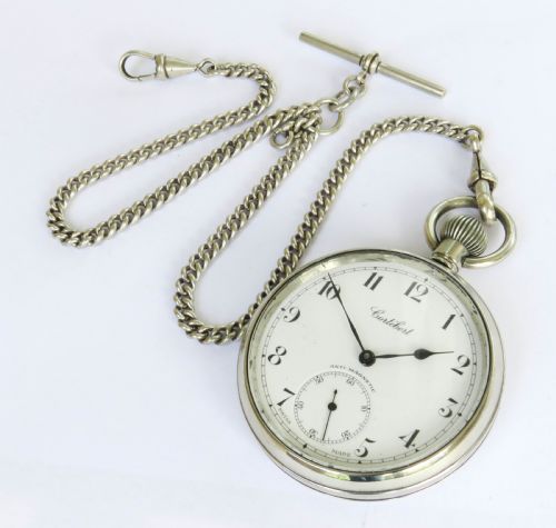 1930S CORTEBERT POCKET WATCH AND CHAIN - ADDITIONAL PHOTO 2