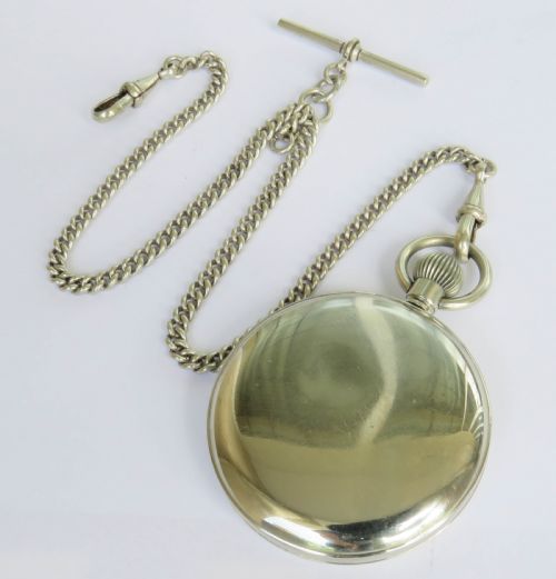1930S CORTEBERT POCKET WATCH AND CHAIN - ADDITIONAL PHOTO 4