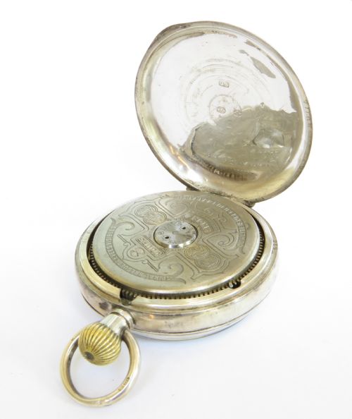 ANTIQUE HEBDOMAS PATENT 8DAY POCKET WATCH - ADDITIONAL PHOTO 3