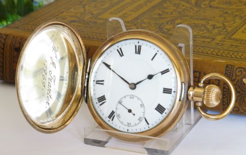 ANTIQUE URANIA FULL HUNTER POCKET WATCH