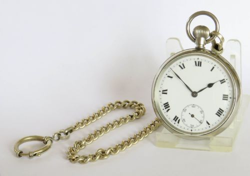 ANTIQUE POCKET WATCH AND CHAIN - ADDITIONAL PHOTO 1
