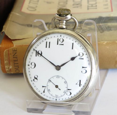 ANTIQUE SILVER POCKET WATCH ODDFELLOWS 1918