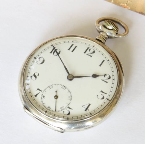 ANTIQUE SILVER POCKET WATCH ODDFELLOWS 1918 - ADDITIONAL PHOTO 1
