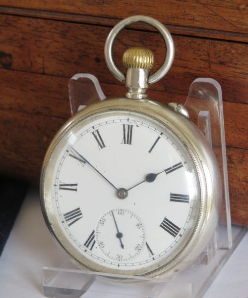 ANTIQUE SILVER STAUFFER POCKET WATCH