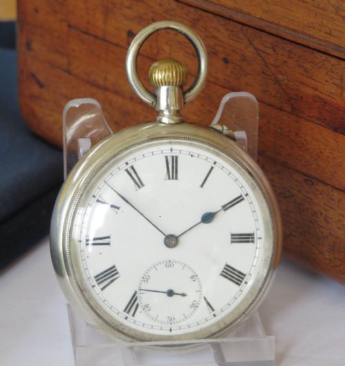 ANTIQUE SILVER STAUFFER POCKET WATCH - ADDITIONAL PHOTO 1