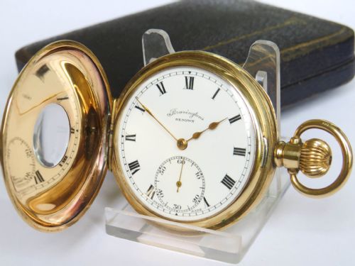 1940s Bravingtons Half Hunter Pocket Watch