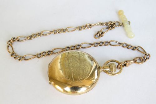 Antique Elgin full hunter fob watch, 1917.
