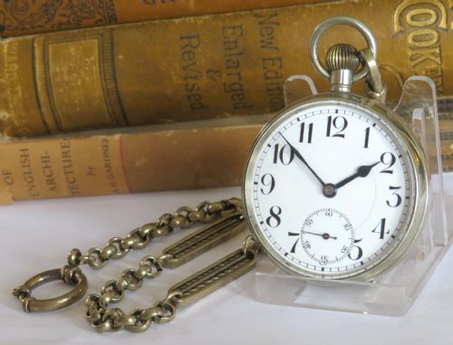 Antique Octava 8-Day Pocket Watch and Chain