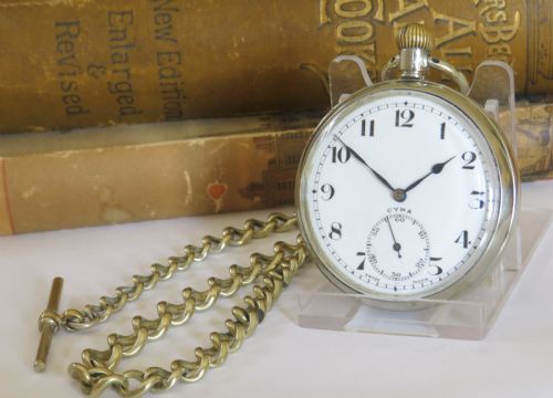 1920s Cyma Pocket Watch and Chain