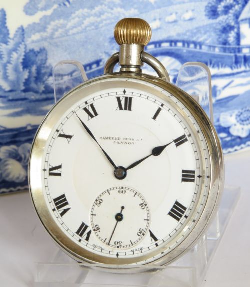 Antique Silver Pocket Watch, Camerer Cuss, 1919