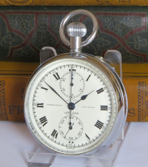 1930s Nero Lemania Chronograph Pocket Watch