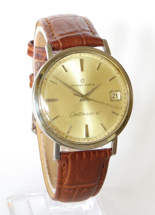 fig 1. Gents Eterna-Matic Centenaire “61” wrist watch, 1964