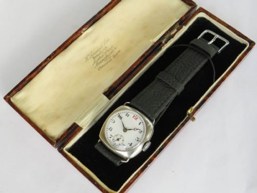 Antique 1929 Silver Wrist Watch