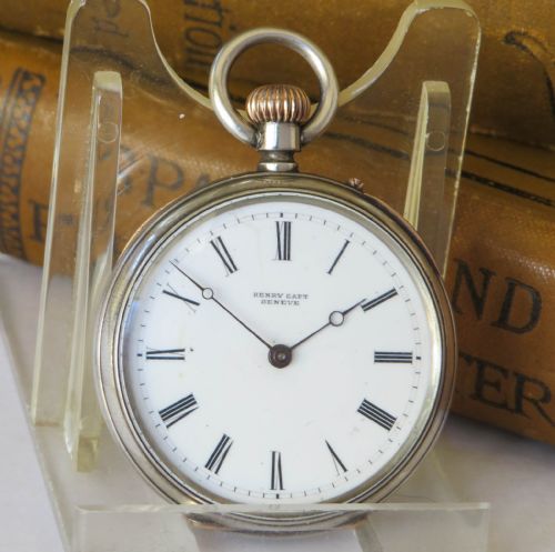 Antique Henry Capt Silver Fob Watch