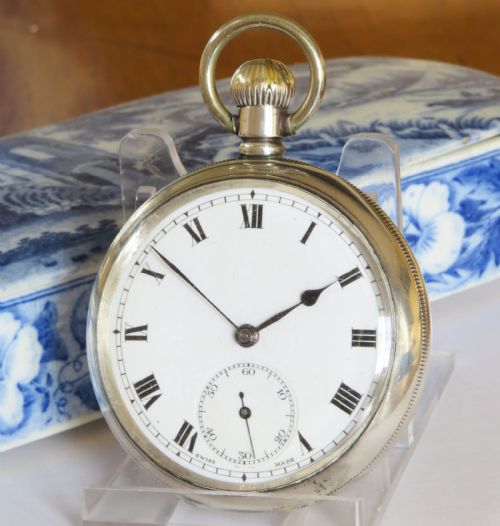 Antique Silver Tavannes Pocket Watch, 1918