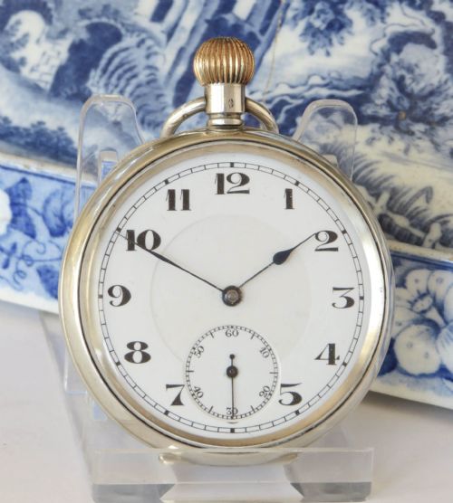 fig 1. Antique silver Nimra pocket watch, 1919