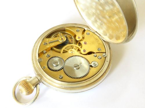 fig 3. Antique silver Nimra pocket watch, 1919