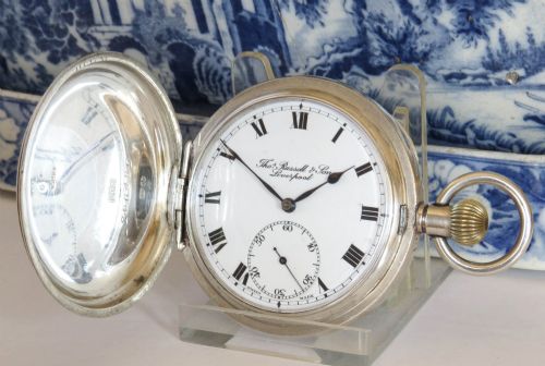 Antique silver Thomas Russell full hunter pocket watch