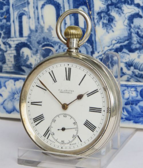 Antique Silver Buren Pocket Watch, 1922