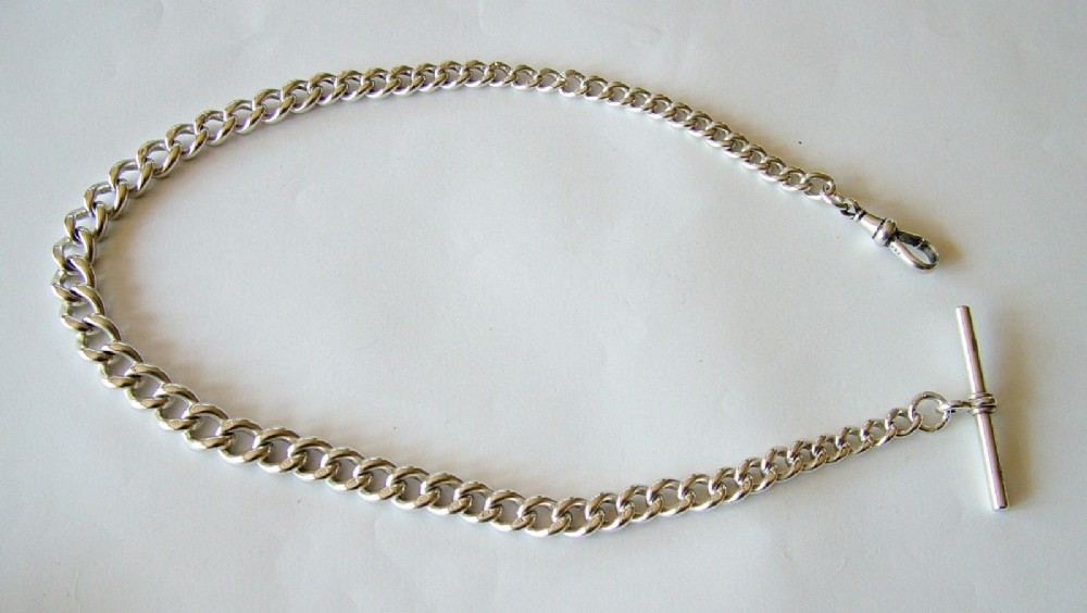 Silver pocket watch chain albert, 1892