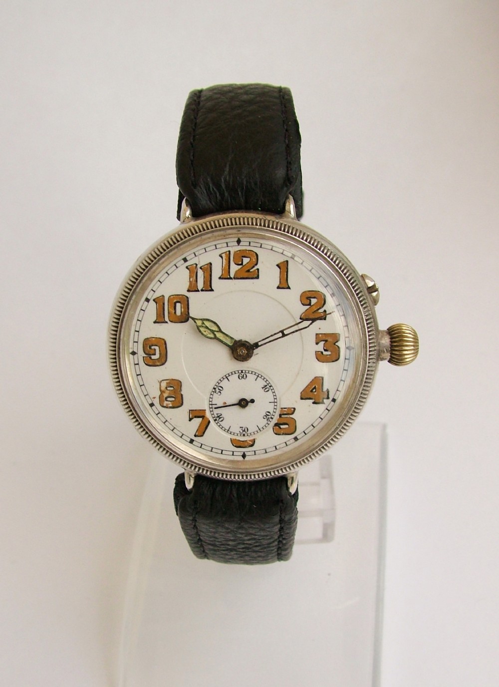 Vintage WW1 gents 1916 silver Borgel cased trench watch