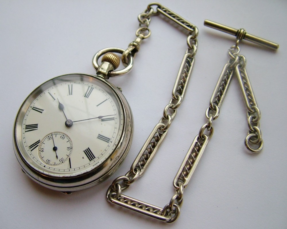 Antique English three quarter plate pocket watch