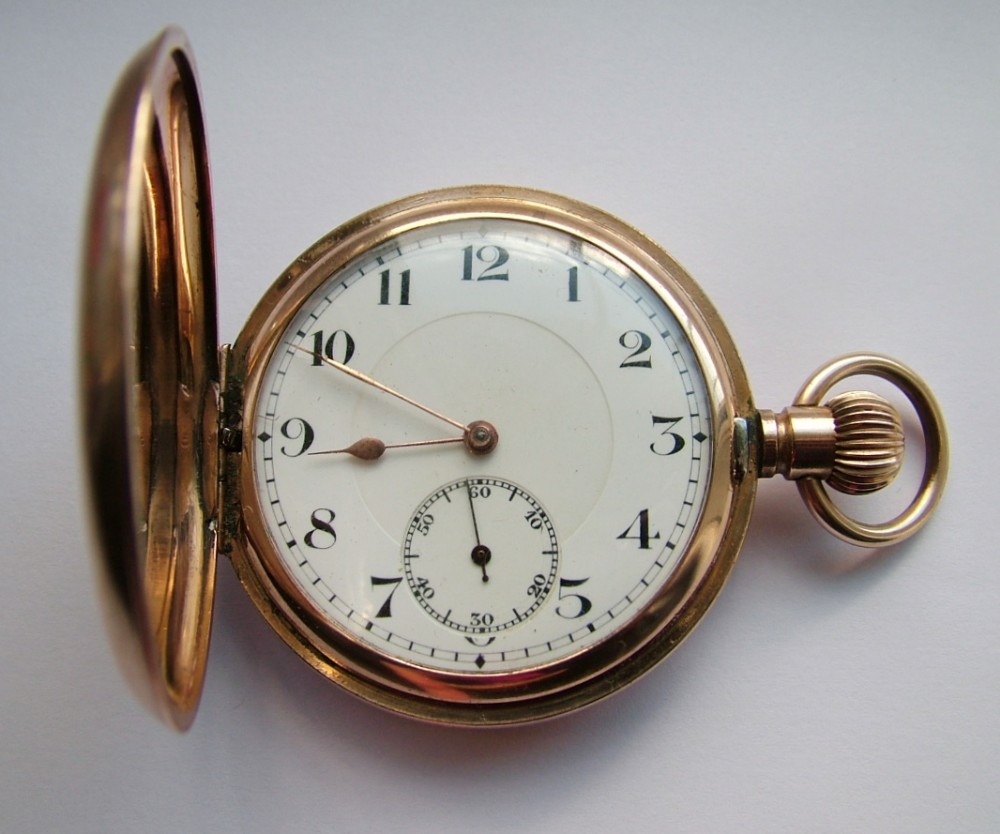 1920s full hunter Swiss pocket watch
