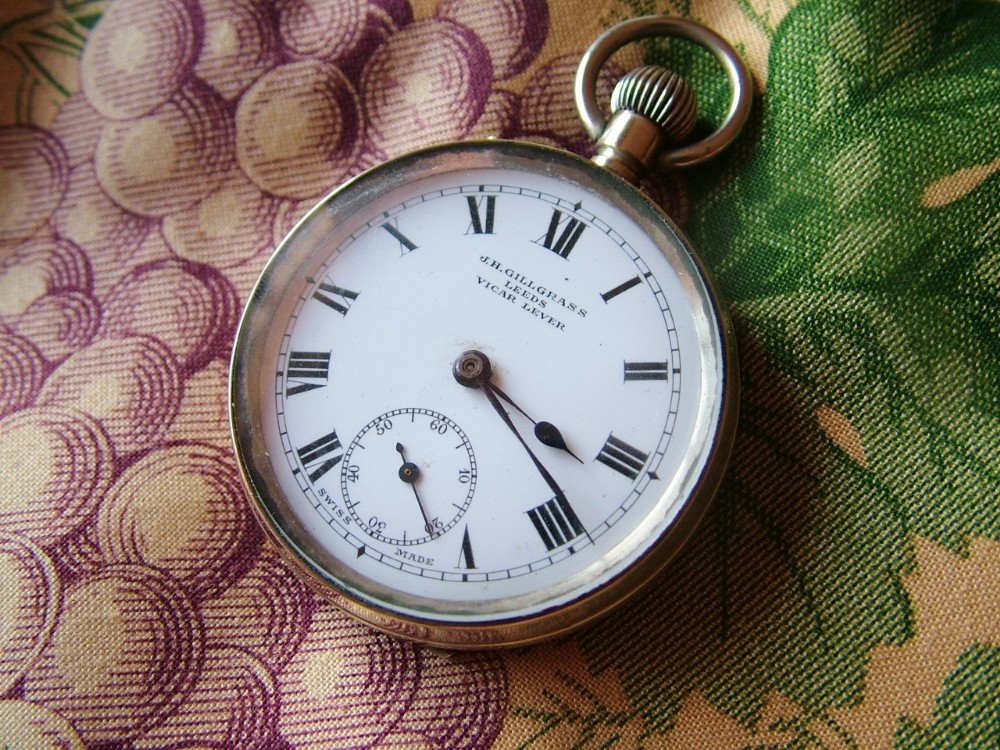 1920s Vicar Lever pocket watch, Gillgrass, Leeds