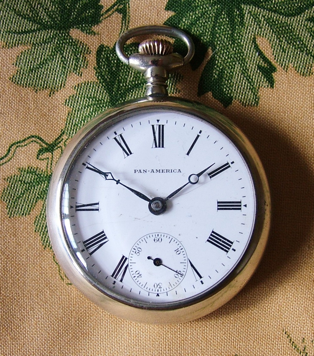 Antique 1910s Pan-america Stem Winding Pocket Watch | 317332 ...