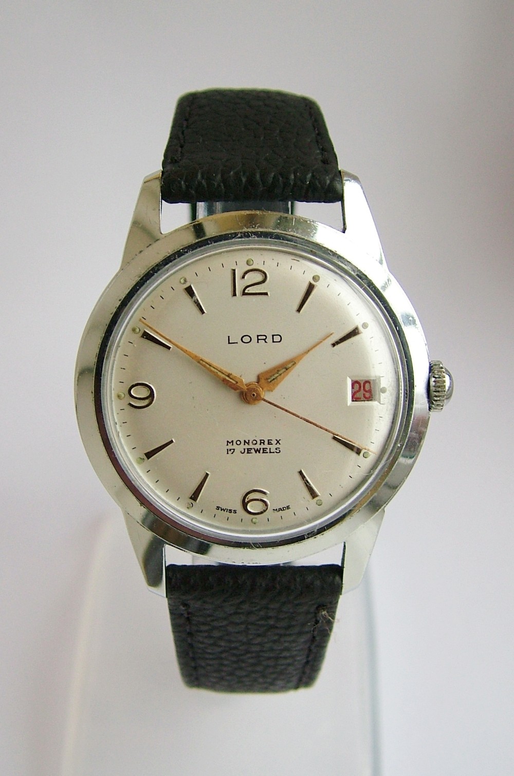 Gents vintage 1950s Lord hand winding wrist watch