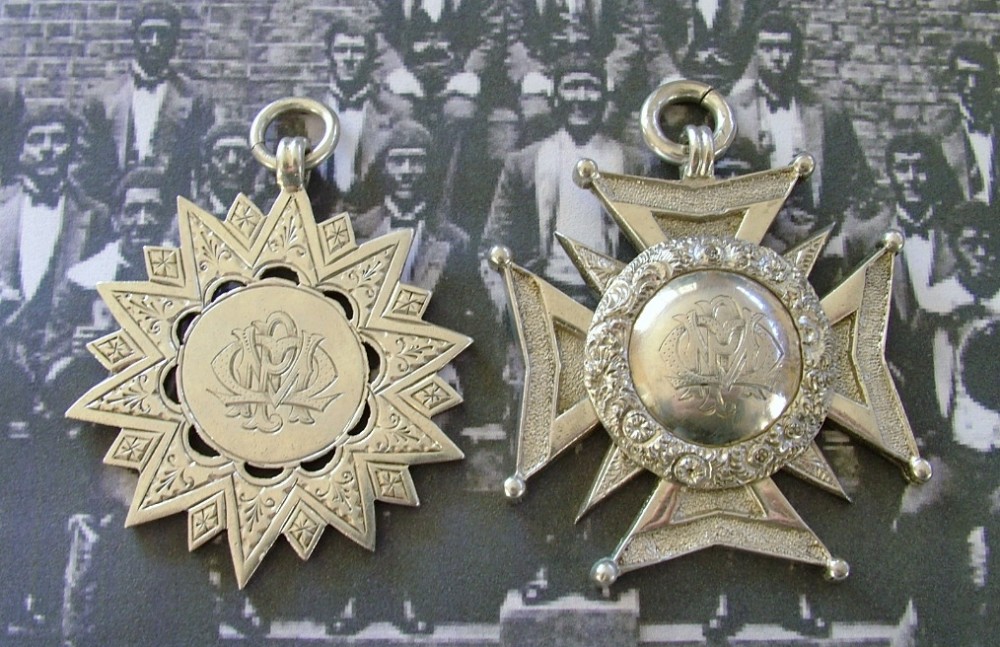 Antique silver Police Minstrel Troupe medals
