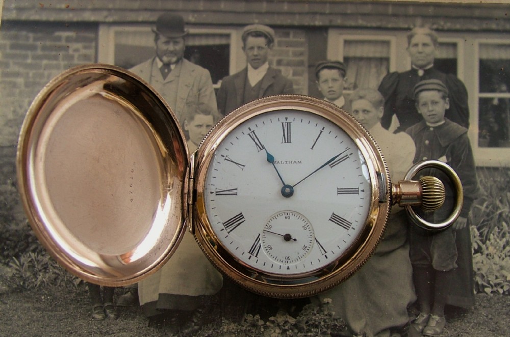 Antique 1901 Waltham Traveler full hunter pocket watch