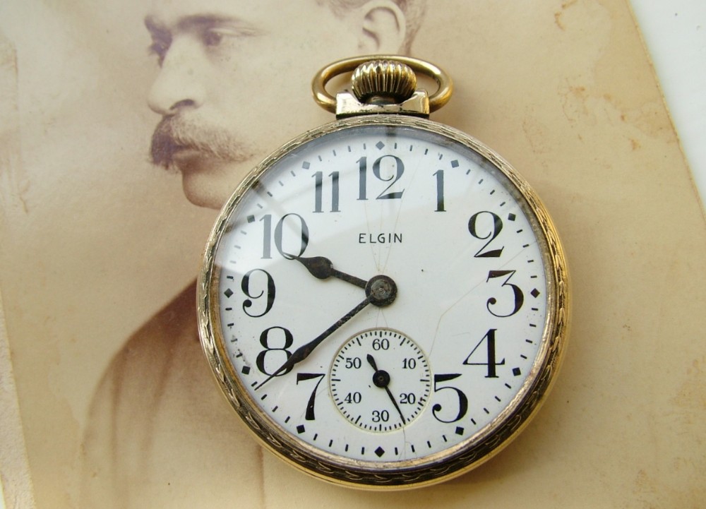 1938 Elgin 10k rolled gold pocket watch