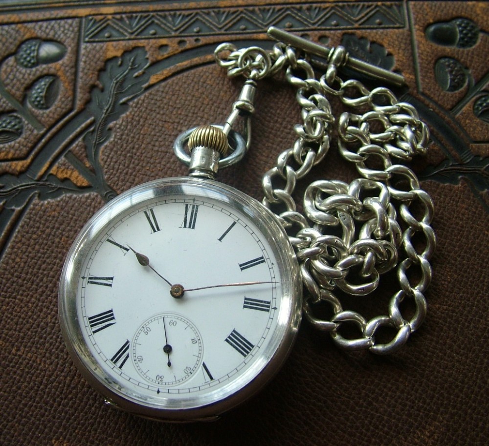 Antique silver Omega pocket watch