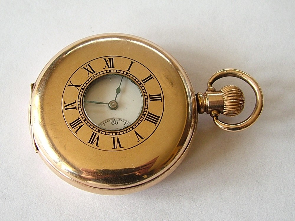 1920s half hunter pocket watch