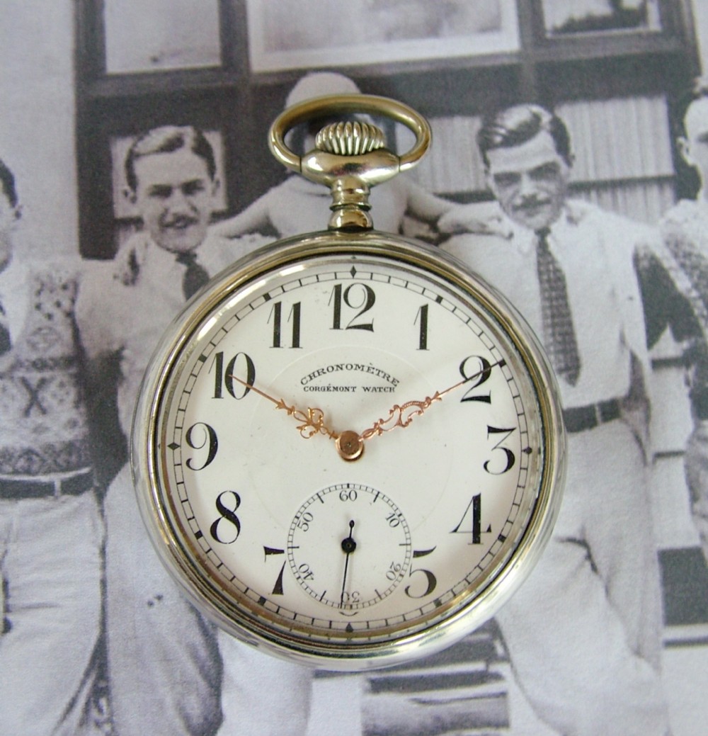 Vintage 1920s Oscar Moser Chronometre pocket watch