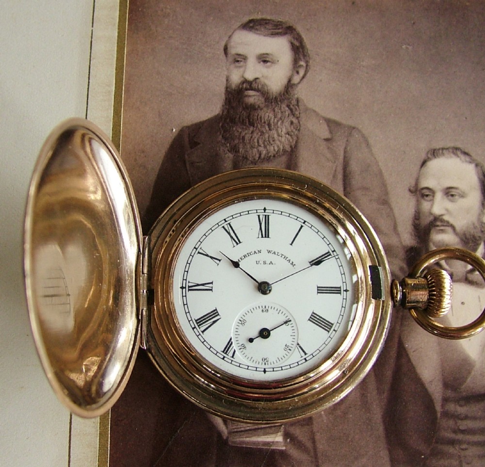 Antique Waltham full hunter pocket watch