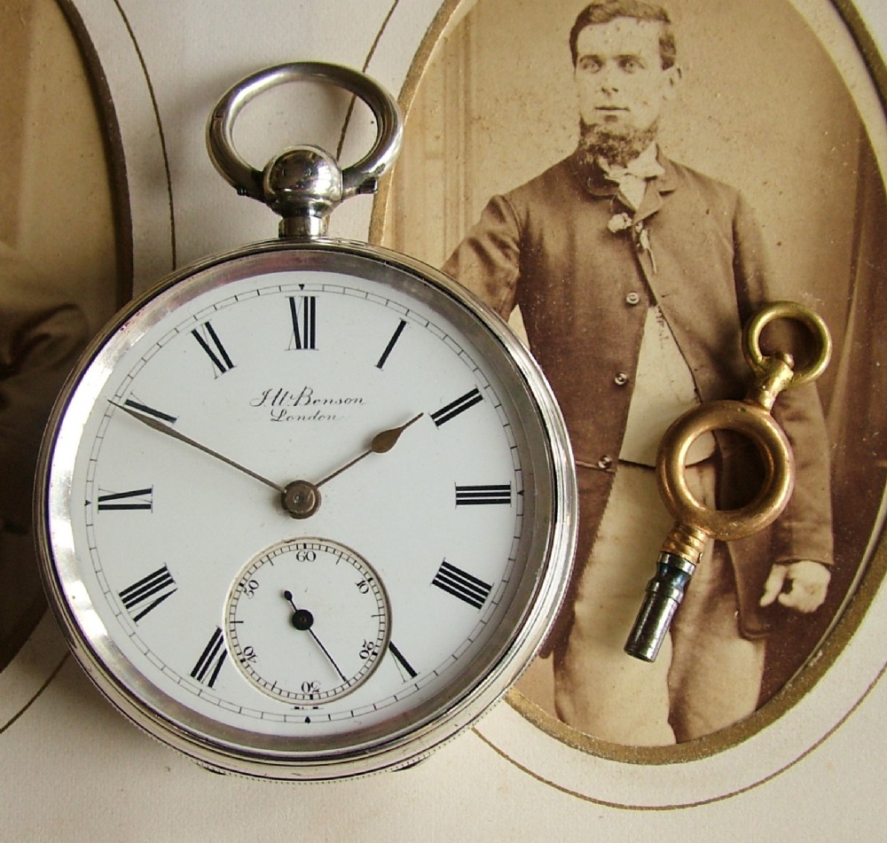 Jw benson silver pocket watch cheap