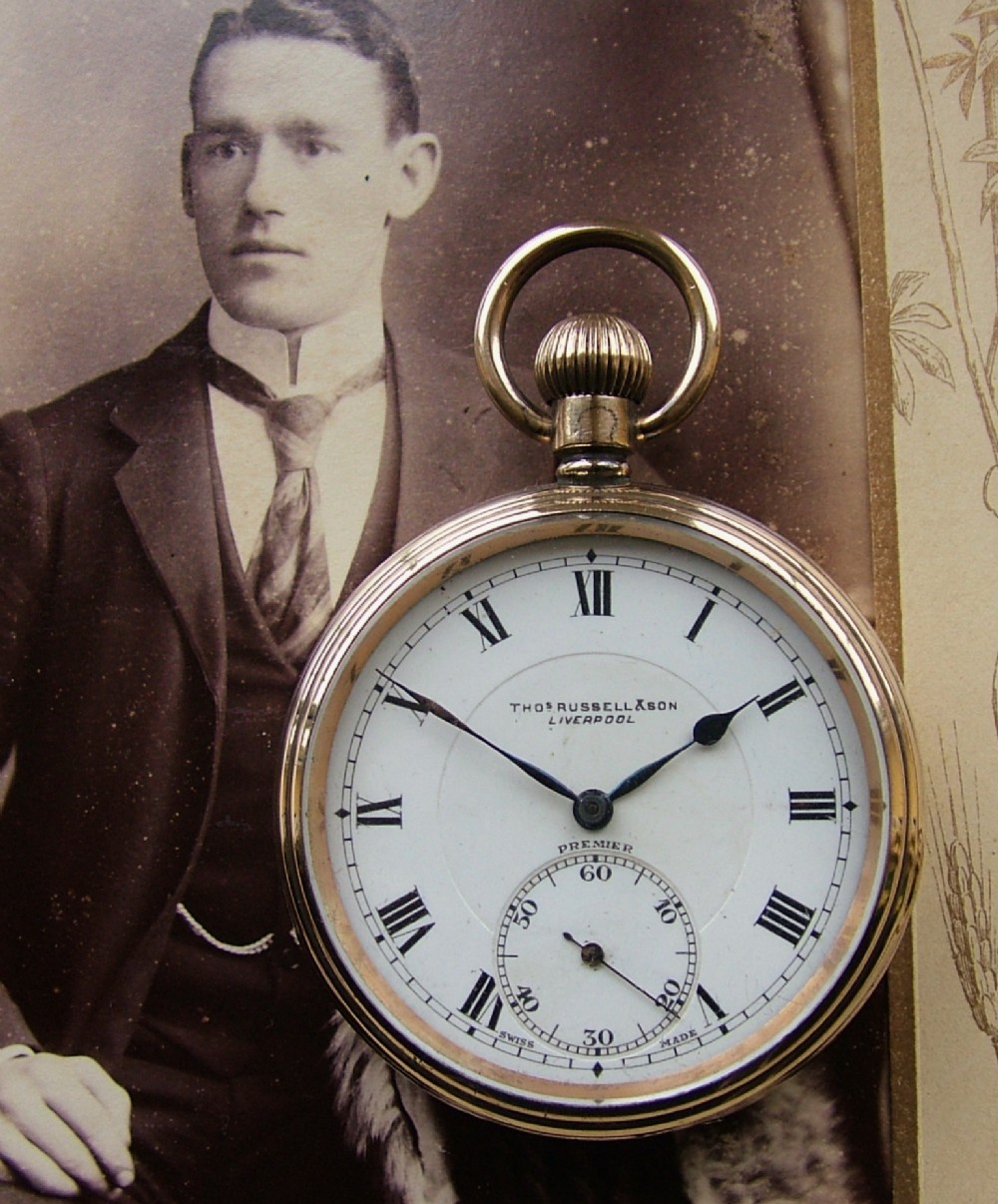 Antique Thomas Russell Premier pocket watch