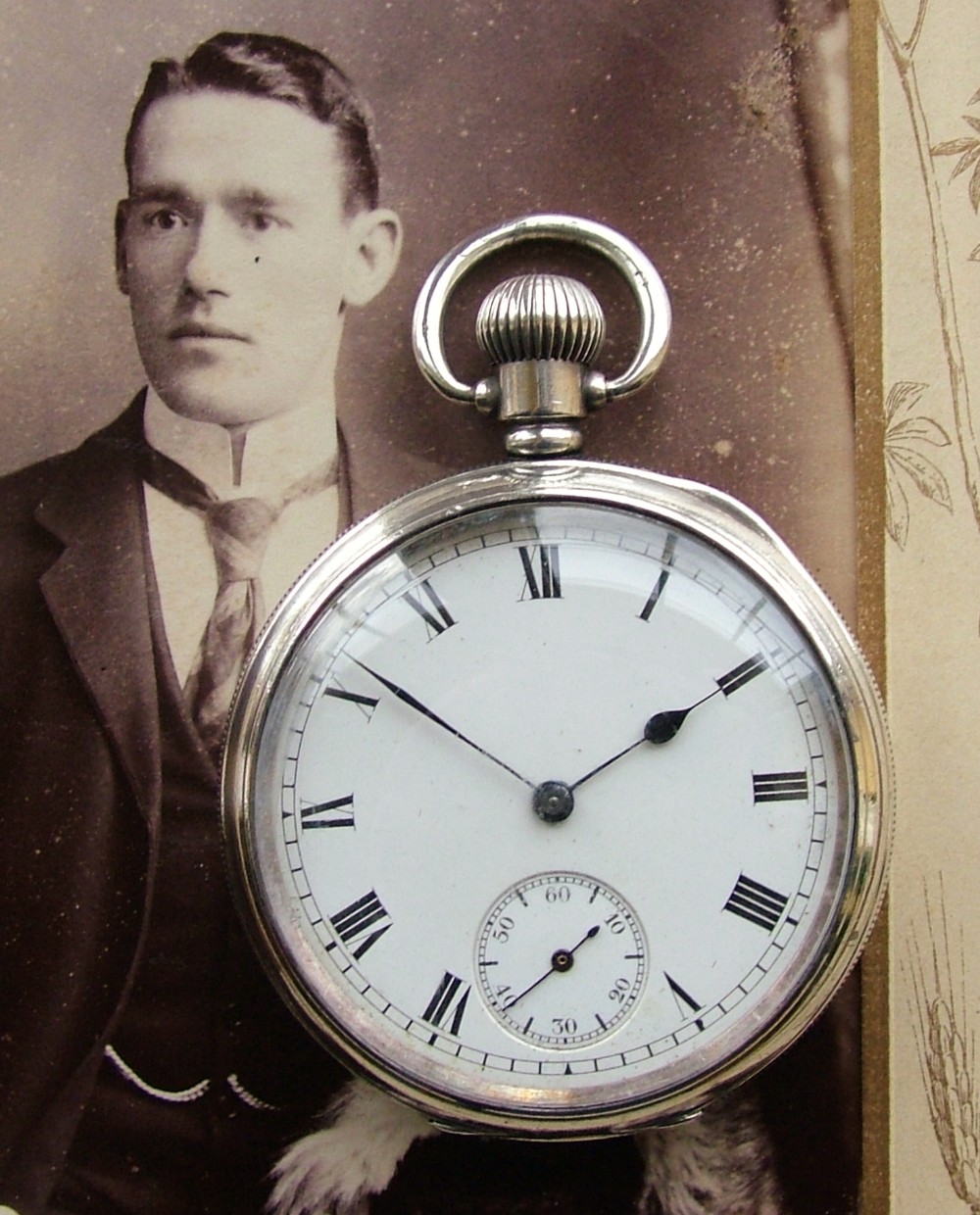 A vintage 1916 silver Waltham Equity pocket watch