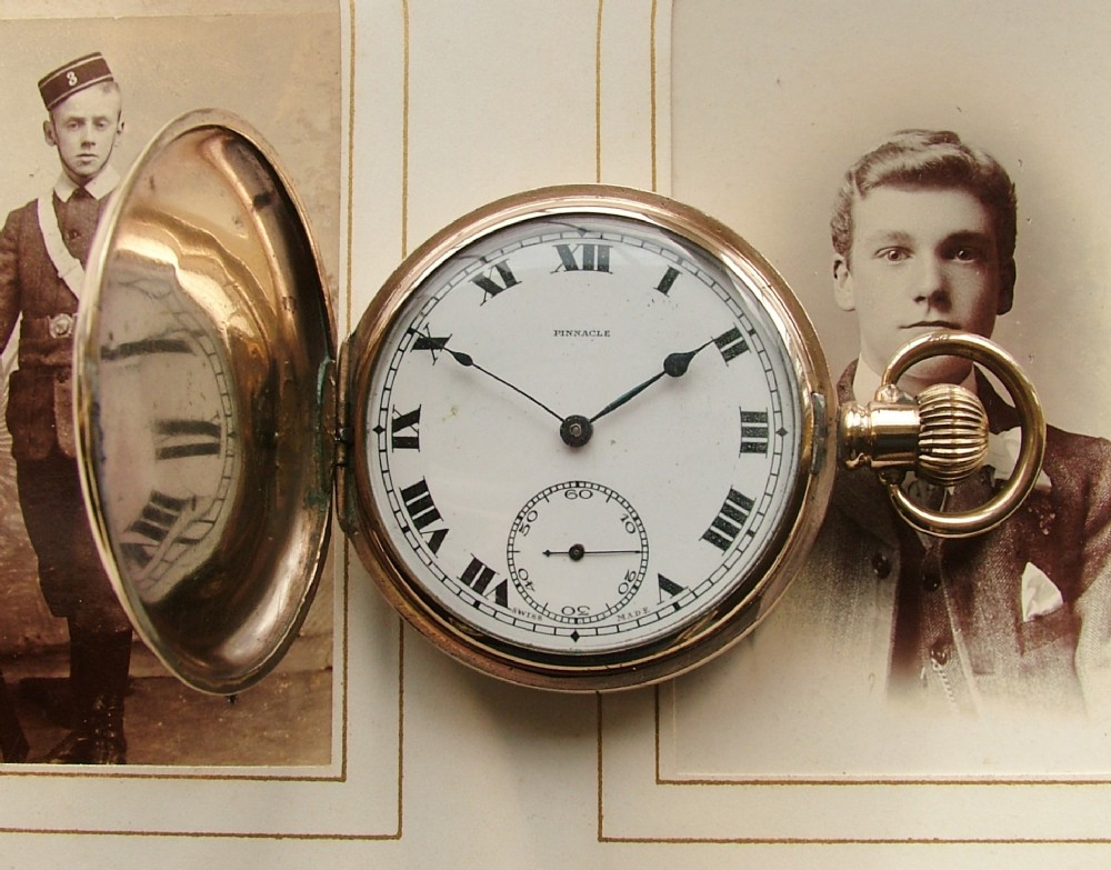  A vintage 1920s Pinnacle full hunter pocket watch