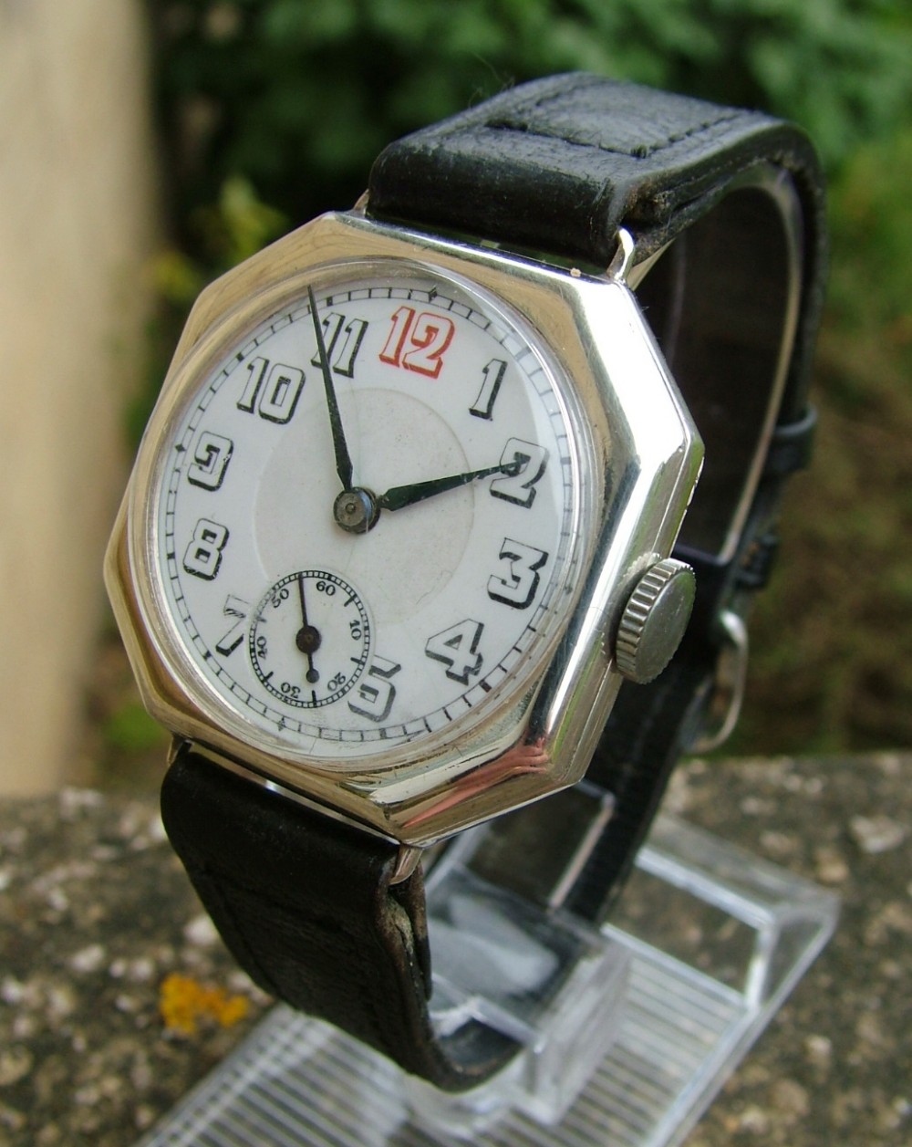 A gents silver 1917 wrist watch