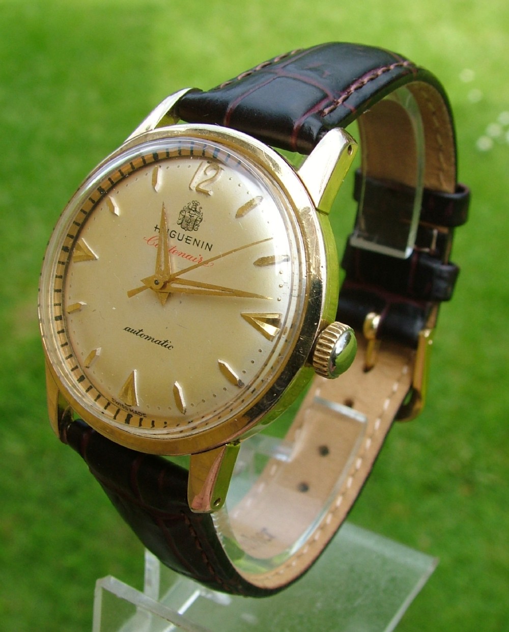 Gents 1950s Huguenin Centenaire wrist watch